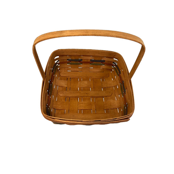 1990 Longaberger Shades of Autumn Pie Basket 12"L x 12"W x 4"H - Picture 2 of 3